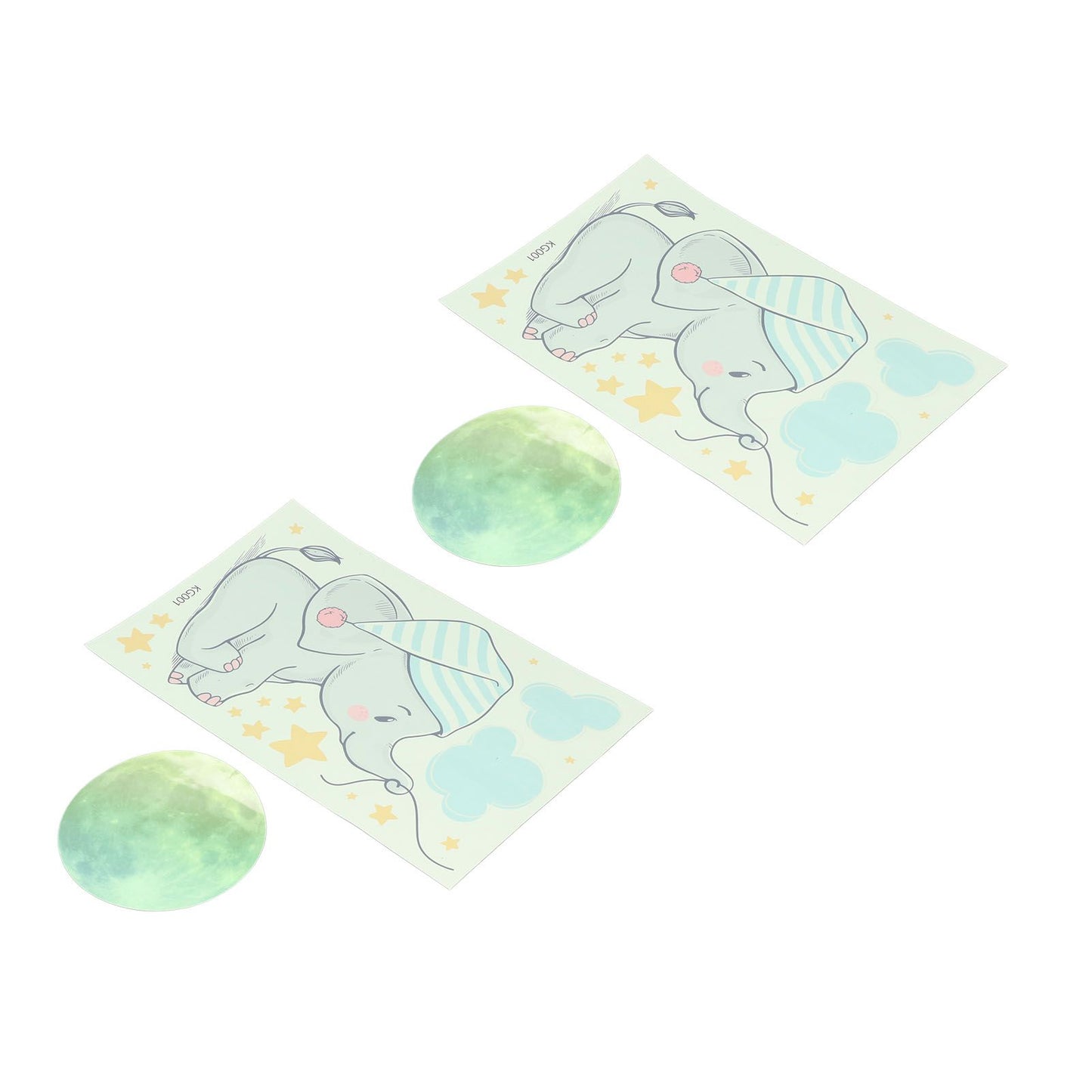2Set Luminous Wall Sticker DIY Glowing Wall Decals Self Adhesive Wall Paper for Bedroom