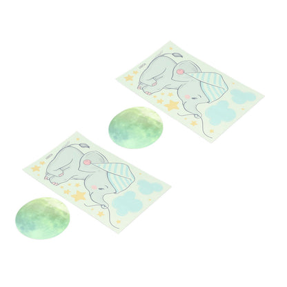 2Set Luminous Wall Sticker DIY Glowing Wall Decals Self Adhesive Wall Paper for Bedroom