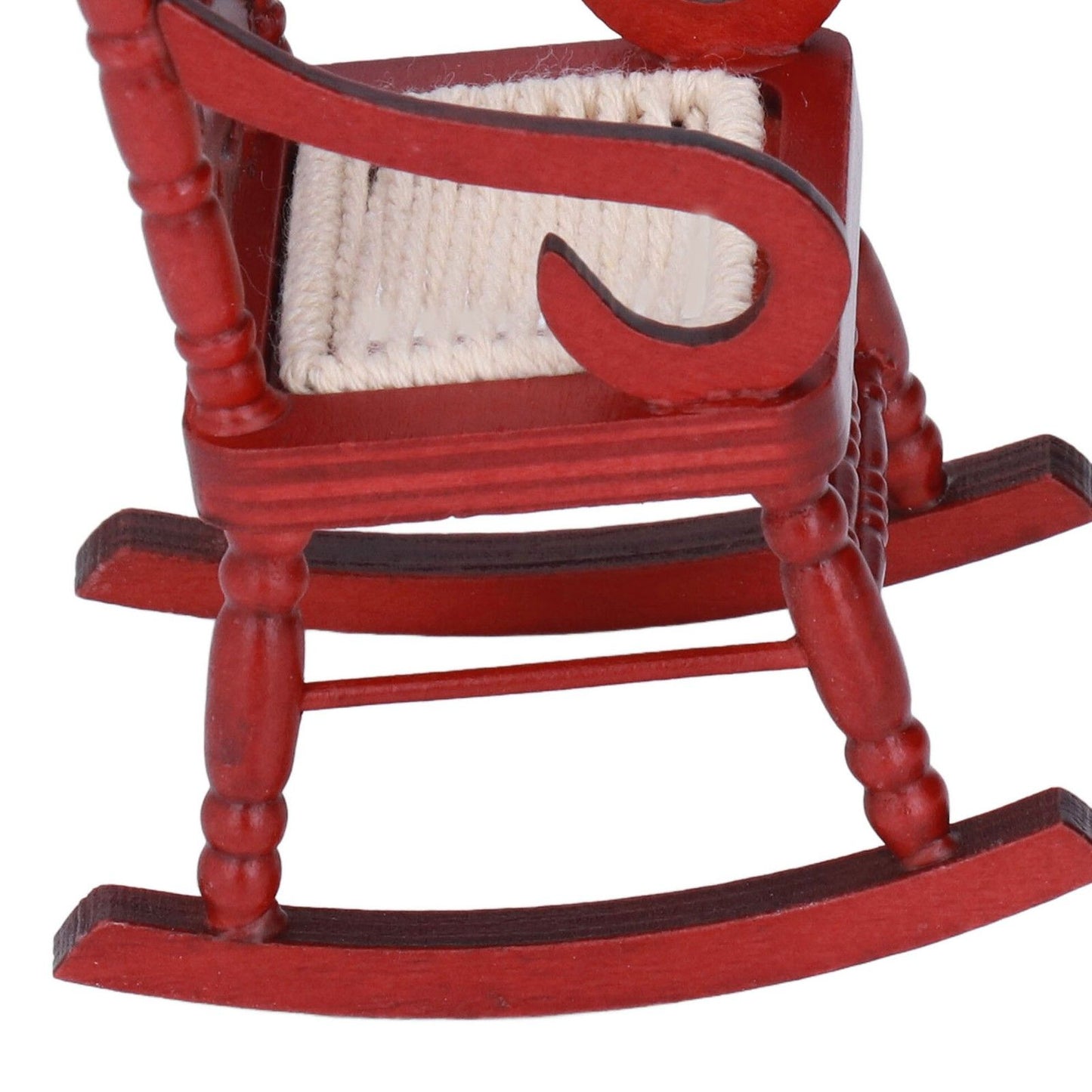 Dollhouse Miniature Chair Exquisite Details Bright Color Miniature Dollhouse Wooden Furniture for 1:12 DollhouseMahogany Color