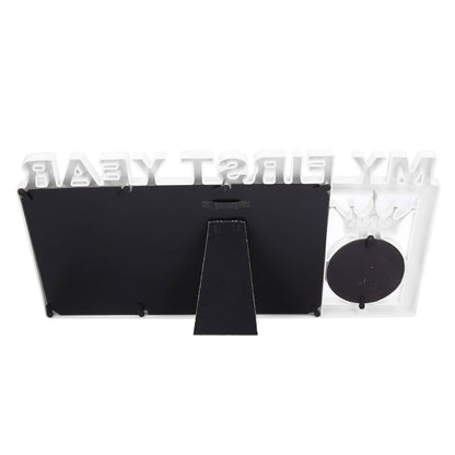 Newborn Photo Frame Durable Polished 12 Small Picture Frames Record Baby's Monthly Growth Baby Photo Frame for GiftWhite