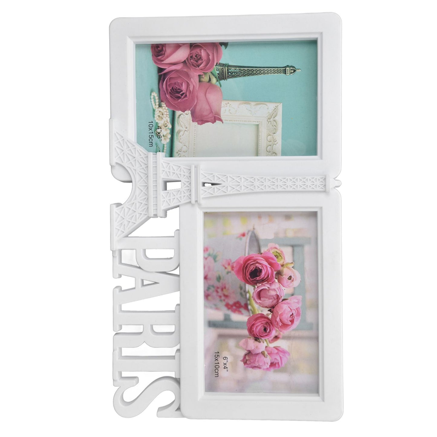 2PCS Rectangle Photo Frame Home Decorative Photo Frame 2 Hole Wedding Picture Frame for Bedroom Party