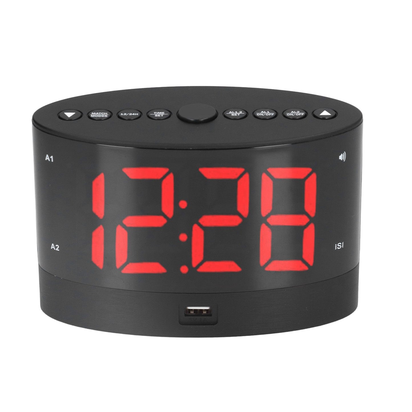 Digital Alarm Clock USB Charging Alarm Clock with 3 Vibration Modes and 2 Time Modes