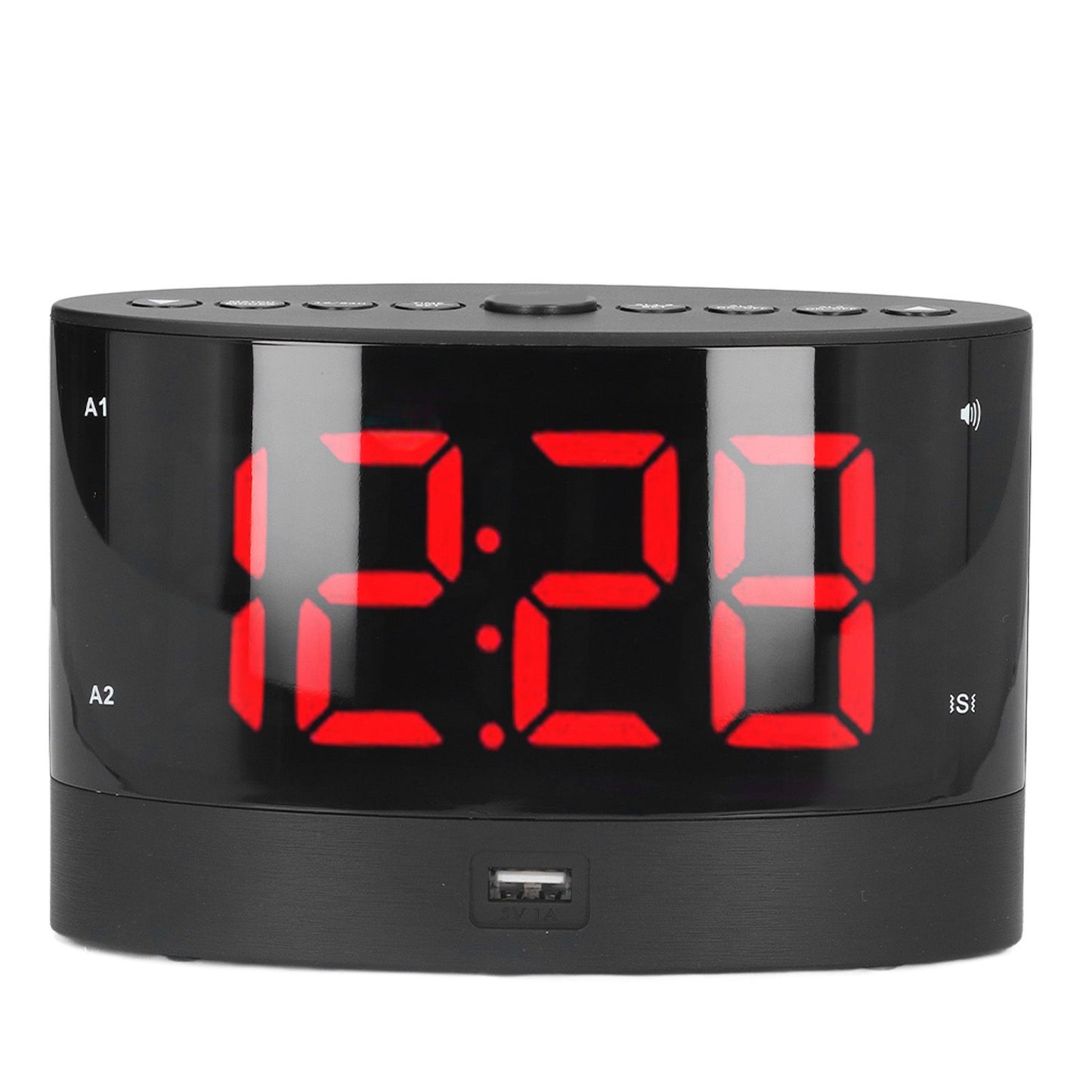 Digital Alarm Clock USB Charging Alarm Clock with 3 Vibration Modes and 2 Time Modes