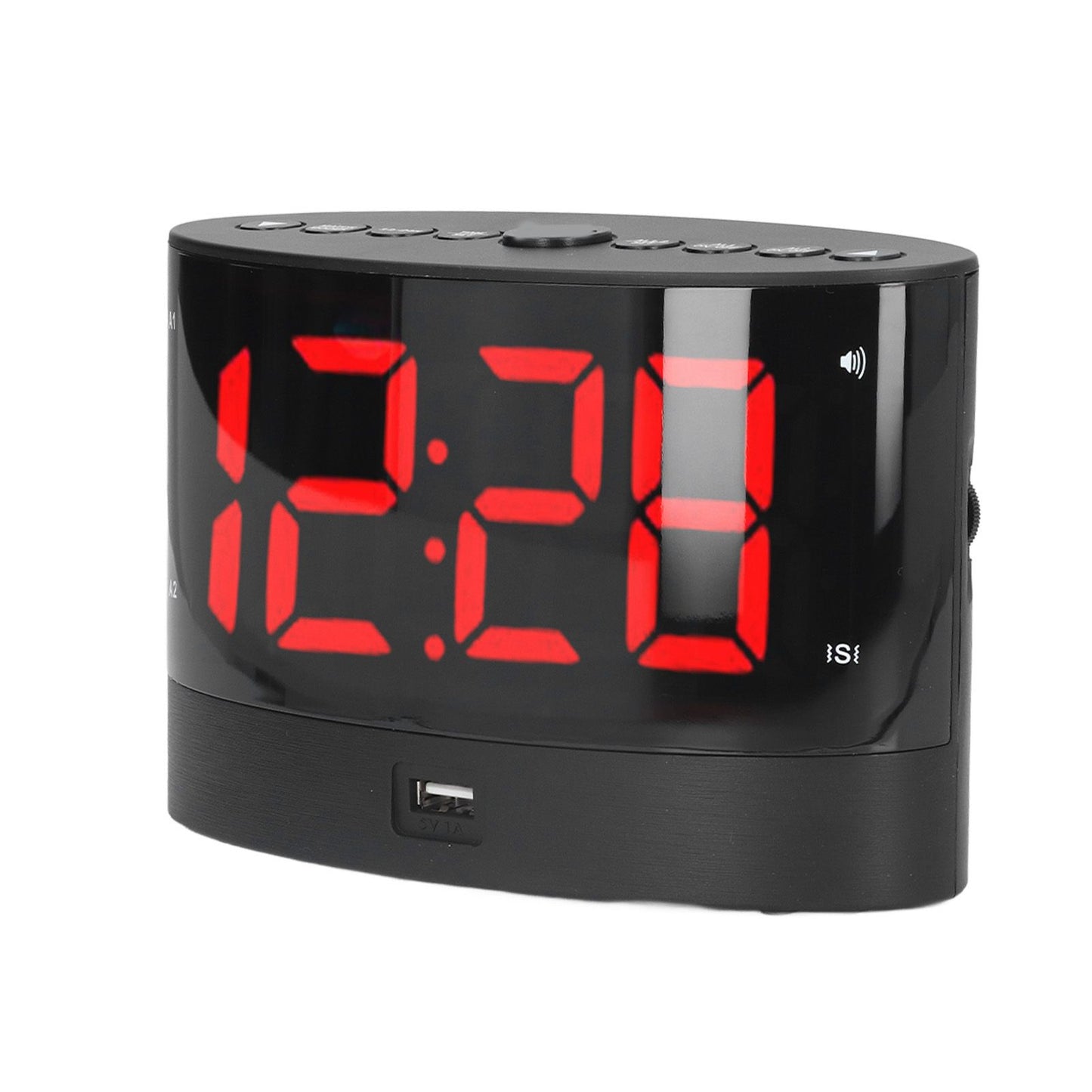 Digital Alarm Clock USB Charging Alarm Clock with 3 Vibration Modes and 2 Time Modes