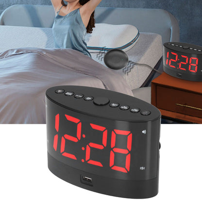 Digital Alarm Clock USB Charging Alarm Clock with 3 Vibration Modes and 2 Time Modes