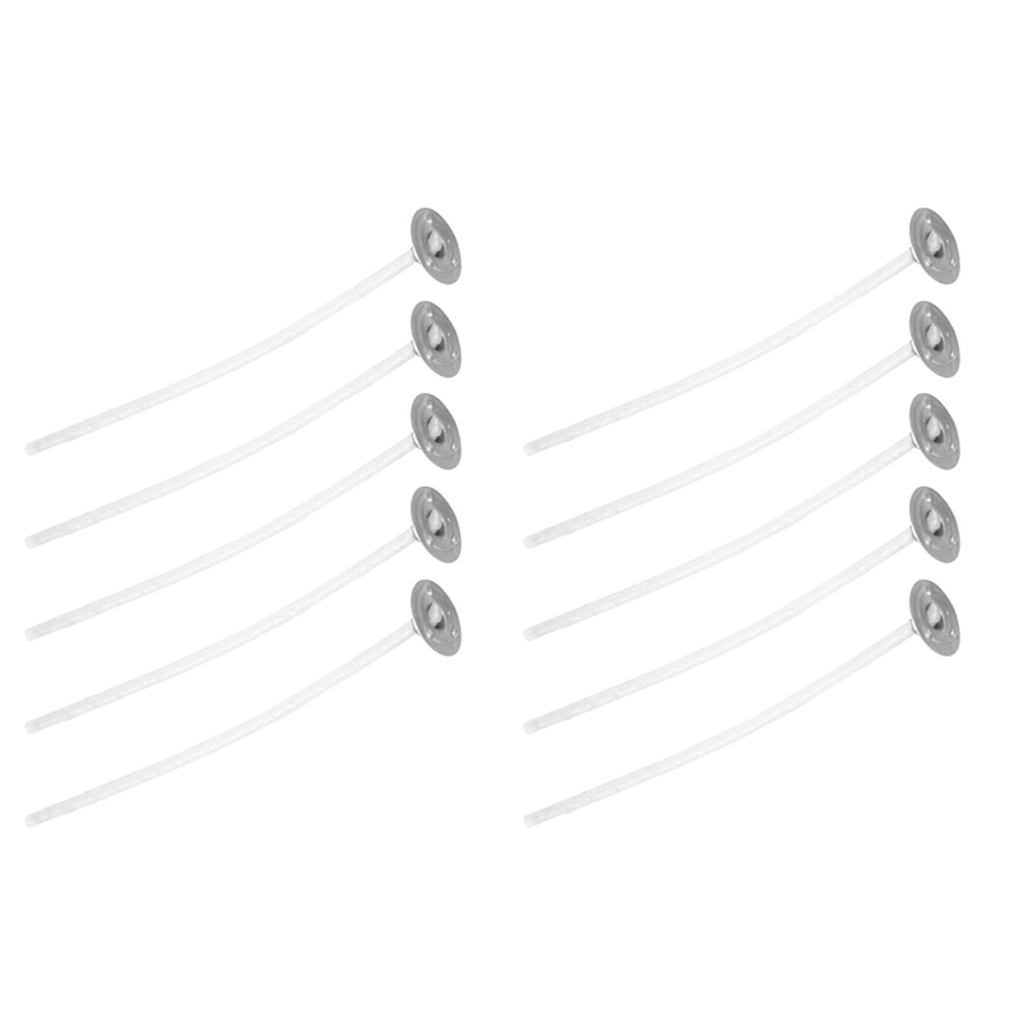 50Pcs Candle Wicks Pre Waxed Cotton Core Wicks with Base for DIY Scented Candle Making 8cm / 3.1in
