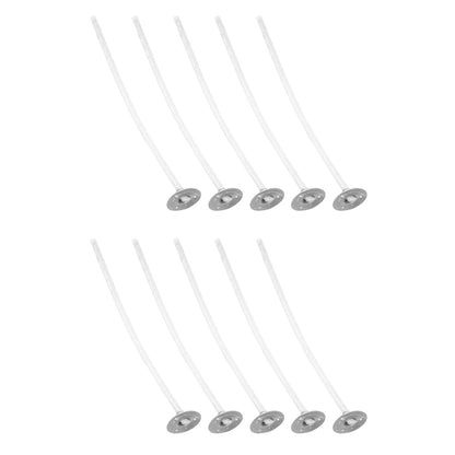 50Pcs Candle Wicks Pre Waxed Cotton Core Wicks with Base for DIY Scented Candle Making 8cm / 3.1in