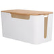 Cable Box Small Cable Management Box with A Wooden Lid for Cord Hider TV Wires Routers Computers Wires Home and Office