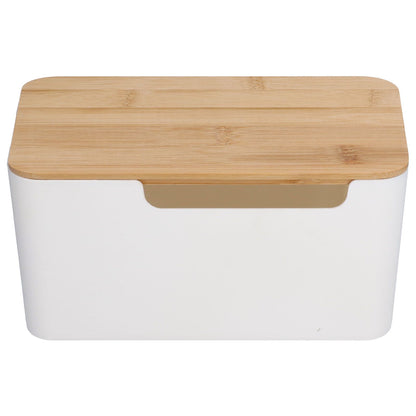 Cable Box Small Cable Management Box with A Wooden Lid for Cord Hider TV Wires Routers Computers Wires Home and Office
