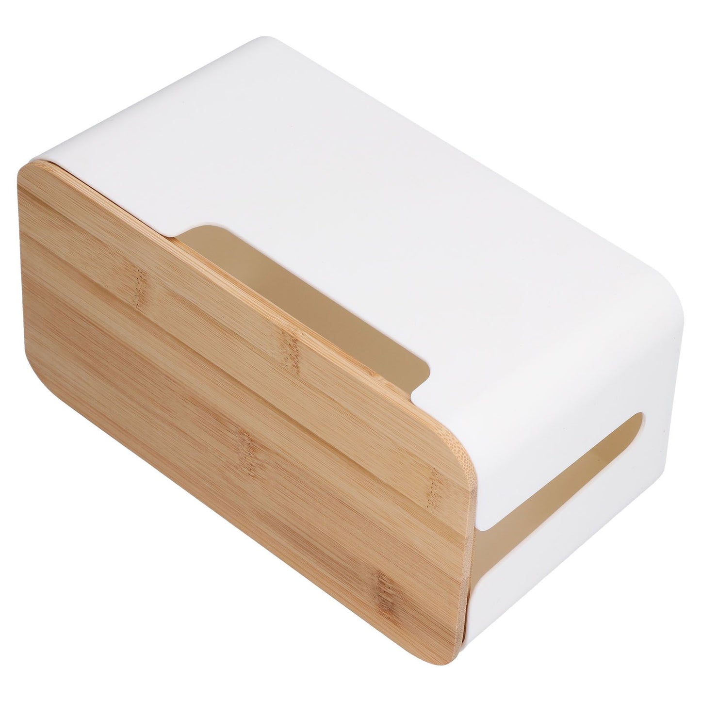 Cable Box Small Cable Management Box with A Wooden Lid for Cord Hider TV Wires Routers Computers Wires Home and Office