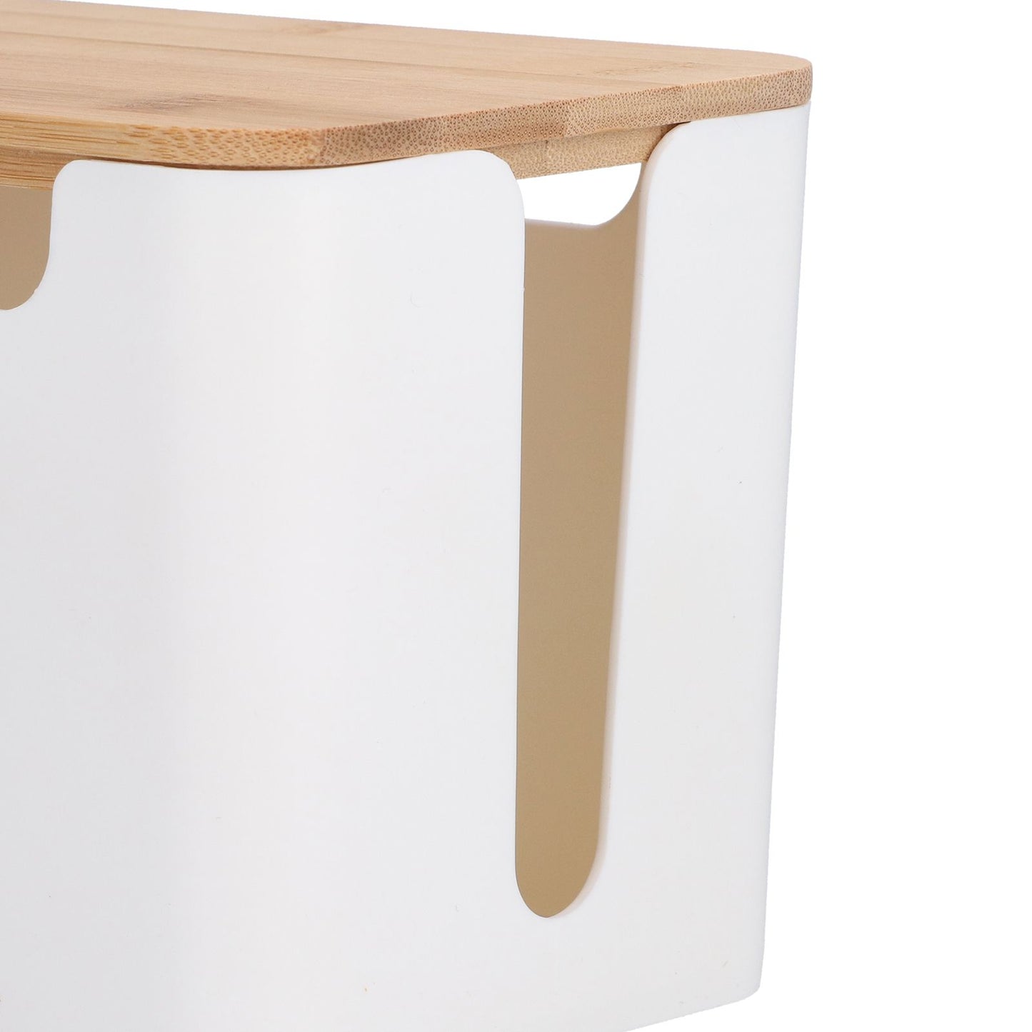 Cable Box Small Cable Management Box with A Wooden Lid for Cord Hider TV Wires Routers Computers Wires Home and Office
