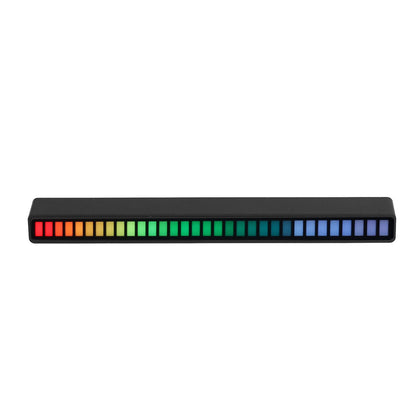 RGB Light Bar Voice Control Ambient Light Music Atmosphere Lamp USB for Car Home StudioBlack