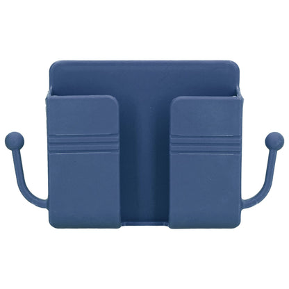 Wall Mounted Storage Box Multifunctional Phone Charging Wall Mount Holder for Bed Bathroom Kitchen OfficeBlue