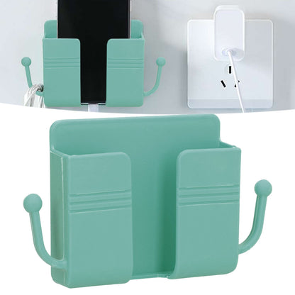 Wall Mounted Storage Box Multifunctional Phone Charging Wall Mount Holder for Bed Bathroom Kitchen OfficeGreen