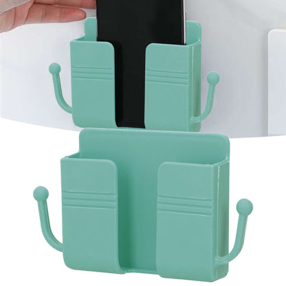 Wall Mounted Storage Box Multifunctional Phone Charging Wall Mount Holder for Bed Bathroom Kitchen OfficeGreen