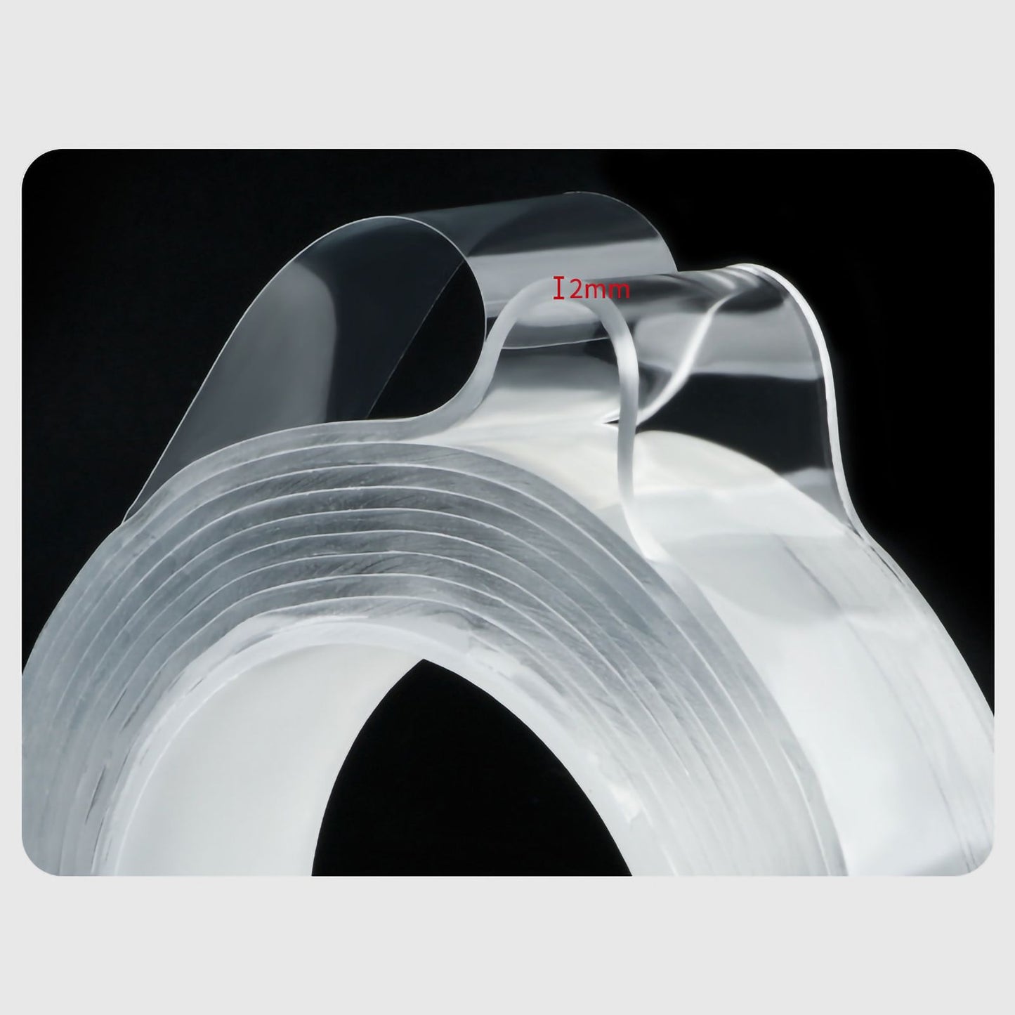 Double Sided Tape Approx 0.08in Thickened Double Sided Reusable Transparent Wide Application Adhesive Tape