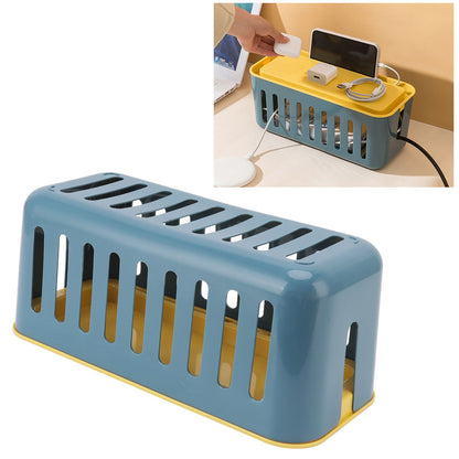 Cable Organizer Box Large Capacity Durable Plastic Flame Retardant High Safety Cord Management Box for PC TV Appliances