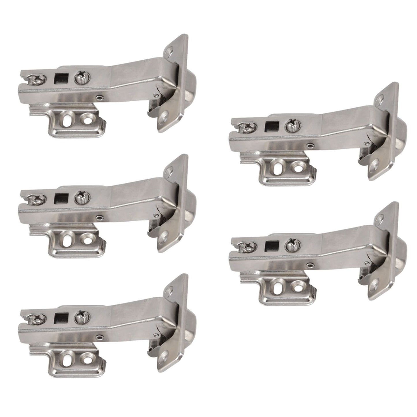 5Pcs Hydraulic Buffer Hinge Reduce Noise Closing Speed Anti Rust Cabinet Door Butt Hinge for Home Wardrobes Bookcases Type A