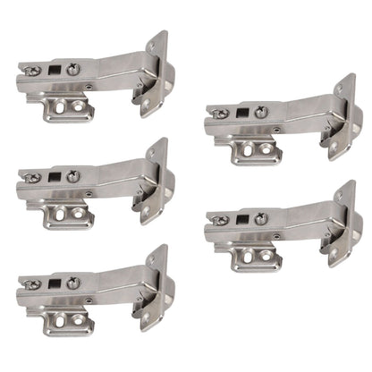 5Pcs Hydraulic Buffer Hinge Reduce Noise Closing Speed Anti Rust Cabinet Door Butt Hinge for Home Wardrobes Bookcases Type A
