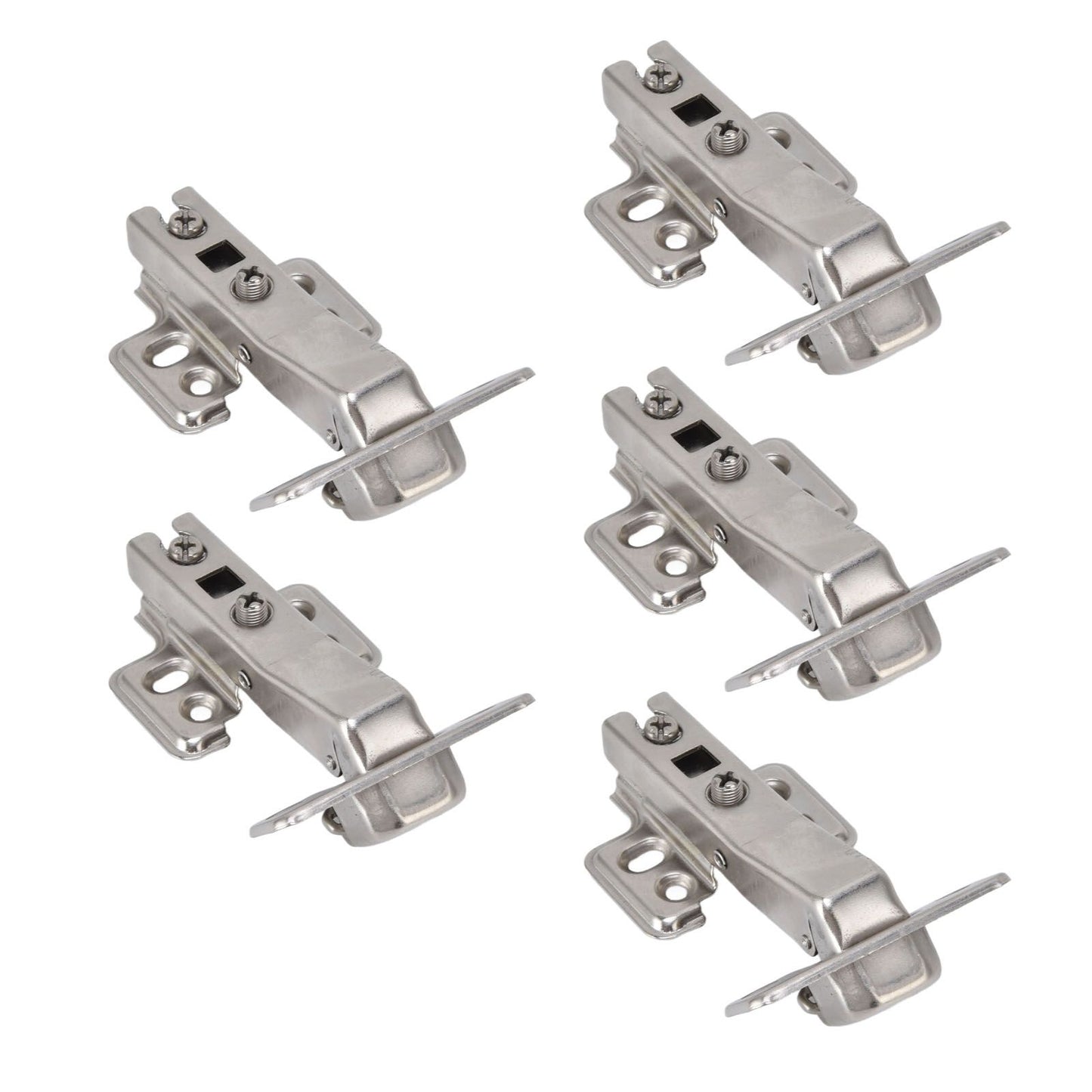 5Pcs Hydraulic Buffer Hinge Reduce Noise Closing Speed Anti Rust Cabinet Door Butt Hinge for Home Wardrobes Bookcases Type A