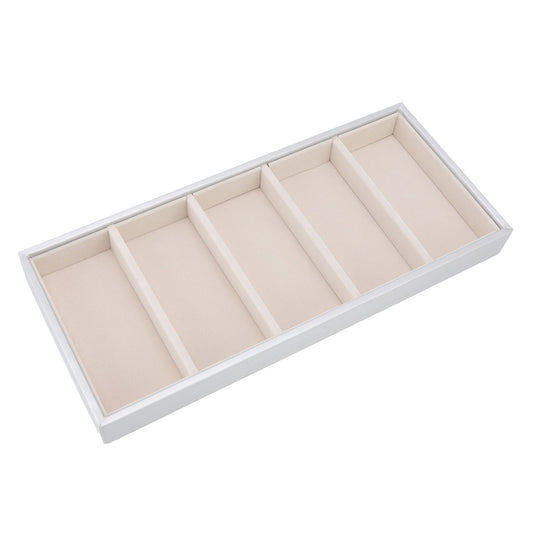5 Grid Glasses Case Multifunction Space Saving 5 Slot Sunglasses Holder Storage Box Silver Gray