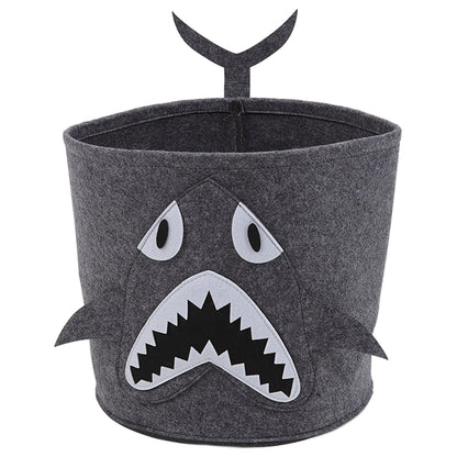 Cotton Laundry Hamper Thickened Cartoon Animal Children's Toys Household Debris Dirty Clothes Storage Bucket 30x27cm Shark