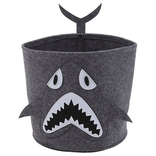 Cotton Laundry Hamper Thickened Cartoon Animal Children's Toys Household Debris Dirty Clothes Storage Bucket 30x27cm Shark
