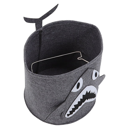 Cotton Laundry Hamper Thickened Cartoon Animal Children's Toys Household Debris Dirty Clothes Storage Bucket 30x27cm Shark