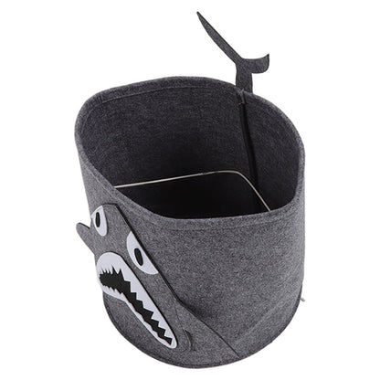Cotton Laundry Hamper Thickened Cartoon Animal Children's Toys Household Debris Dirty Clothes Storage Bucket 30x27cm Shark
