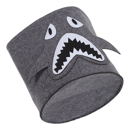 Cotton Laundry Hamper Thickened Cartoon Animal Children's Toys Household Debris Dirty Clothes Storage Bucket 30x27cm Shark