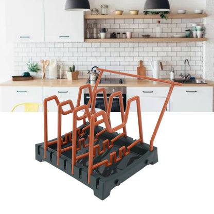 Pot Lid Holder Durable PP Space Saving Stable Nonslip Base Wide Application Cutting Board Organizer Type D