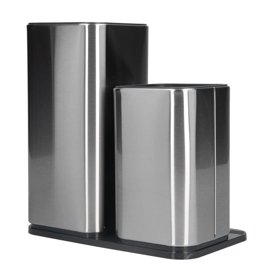 2 in 1 Knife Holder with Cutting Board Organizer Stainless Steel Kitchen Storage Accessory