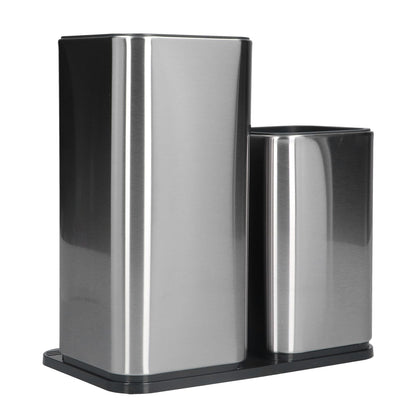 2 in 1 Knife Holder with Cutting Board Organizer Stainless Steel Kitchen Storage Accessory