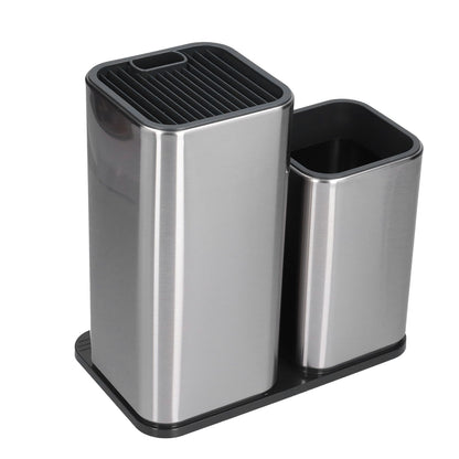 2 in 1 Knife Holder with Cutting Board Organizer Stainless Steel Kitchen Storage Accessory