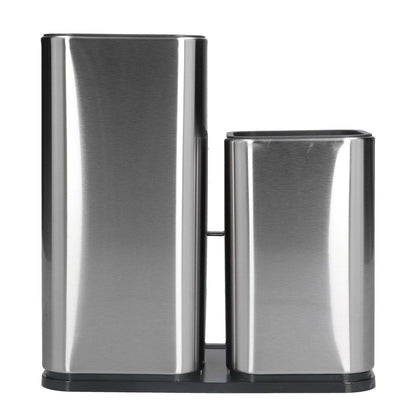 2 in 1 Knife Holder with Cutting Board Organizer Stainless Steel Kitchen Storage Accessory