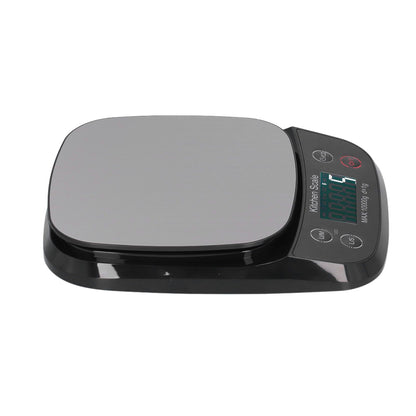 Kitchen Digital Scale Household Stainless Steel Rechargeable Baking Scale for Weighing Food Black10kg/1g