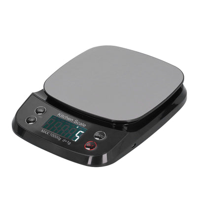 Kitchen Digital Scale Household Stainless Steel Rechargeable Baking Scale for Weighing Food Black10kg/1g