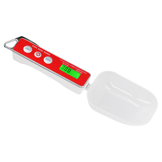 Digital Spoon Scale Household Portable Stainless Steel Kitchen Baking Scale for Flour Tea Spices 500g/0.1gRed