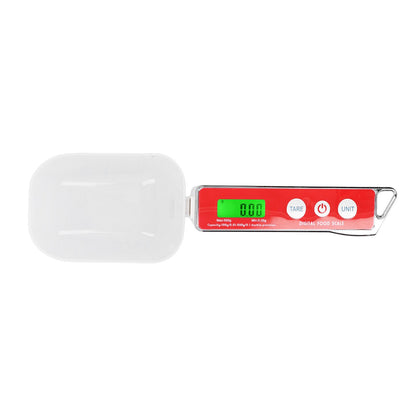 Digital Spoon Scale Household Portable Stainless Steel Kitchen Baking Scale for Flour Tea Spices 500g/0.1gRed