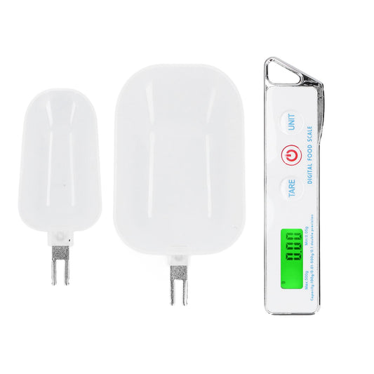 Digital Spoon Scale Household Portable Stainless Steel Kitchen Baking Scale for Flour Tea Spices 500g/0.1gWhite