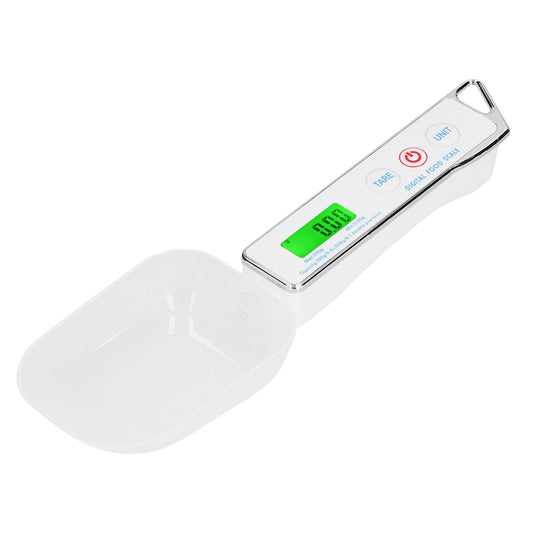 Digital Spoon Scale Household Portable Stainless Steel Kitchen Baking Scale for Flour Tea Spices 500g/0.1gWhite