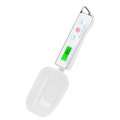 Digital Spoon Scale Household Portable Stainless Steel Kitchen Baking Scale for Flour Tea Spices 500g/0.1gWhite