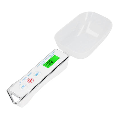 Digital Spoon Scale Household Portable Stainless Steel Kitchen Baking Scale for Flour Tea Spices 500g/0.1gWhite