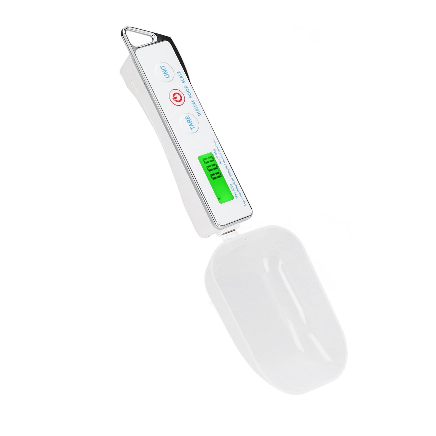 Digital Spoon Scale Household Portable Stainless Steel Kitchen Baking Scale for Flour Tea Spices 500g/0.1gWhite