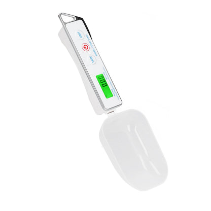 Digital Spoon Scale Household Portable Stainless Steel Kitchen Baking Scale for Flour Tea Spices 500g/0.1gWhite