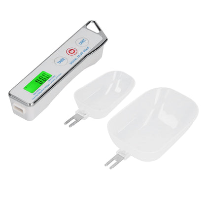Digital Spoon Scale Household Portable Stainless Steel Kitchen Baking Scale for Flour Tea Spices 500g/0.1gWhite