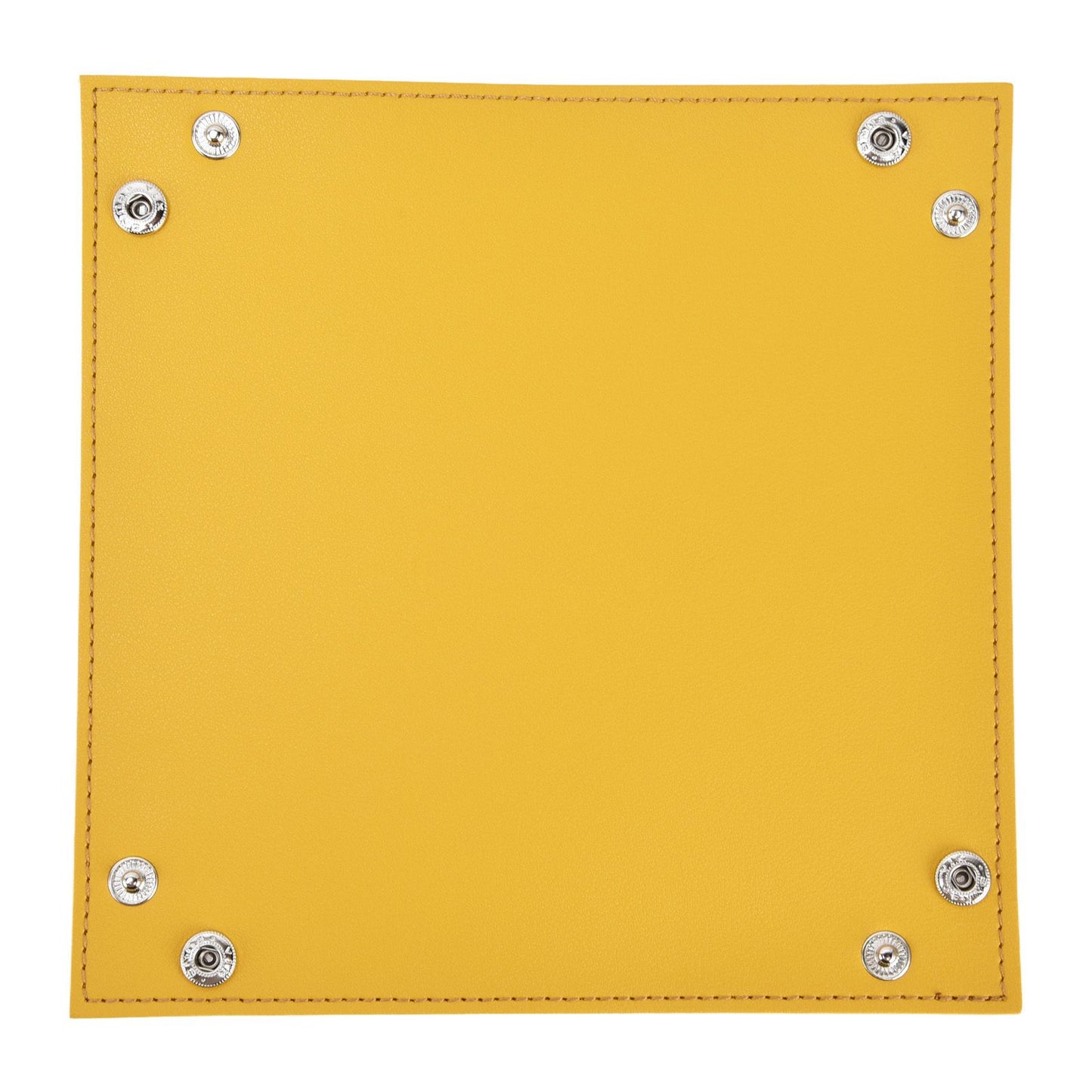 Leather Tray Fashionable Design Artificial Leather Durable Wide Application Mens Valet Tray for Jewelry Watch Key PhoneYellow