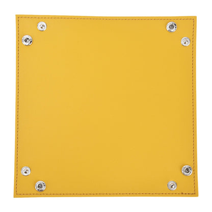 Leather Tray Fashionable Design Artificial Leather Durable Wide Application Mens Valet Tray for Jewelry Watch Key PhoneYellow