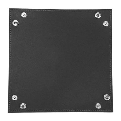 Leather Tray Fashionable Design Artificial Leather Durable Wide Application Mens Valet Tray for Jewelry Watch Key PhoneBlack