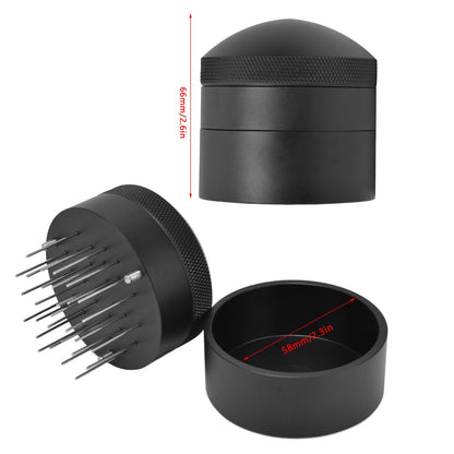 Coffee Distributor Handheld Aluminum Alloy Coffee Powder Distribution Needle for Home Use58mm